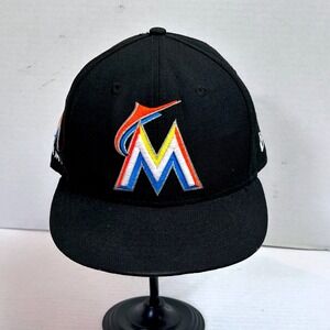 Miami Marlins New Era 9FIFTY‎ MLB Baseball Cap Hat Black Medium Large